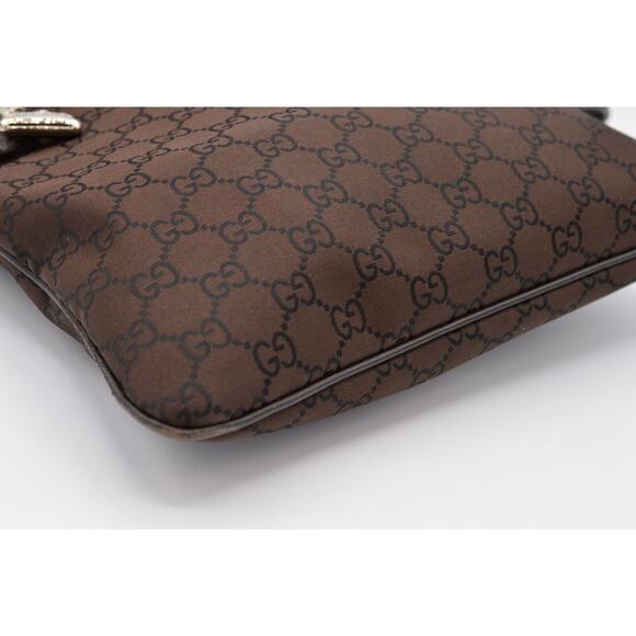 Gucci Monogram Jolicouer Charm Messenger Crossbody Purse Authentic Dark Brown - Picture 4 of 11